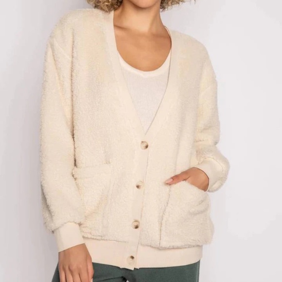 PJ SALVAGE - Shearling Cardigan ~ Brand New! With Tags! - Picture 1 of 4
